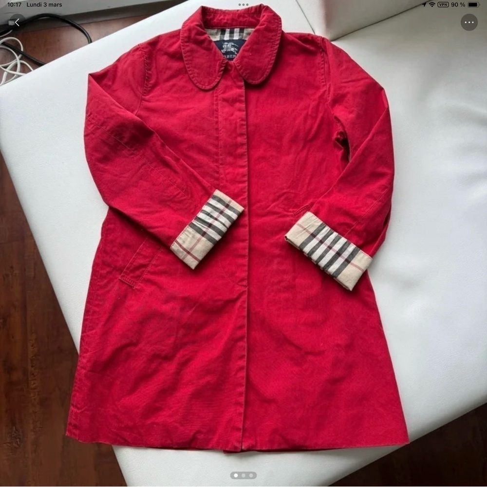 Burberry‎ kid baby Coat Jacket Trench 6T Burberry red
